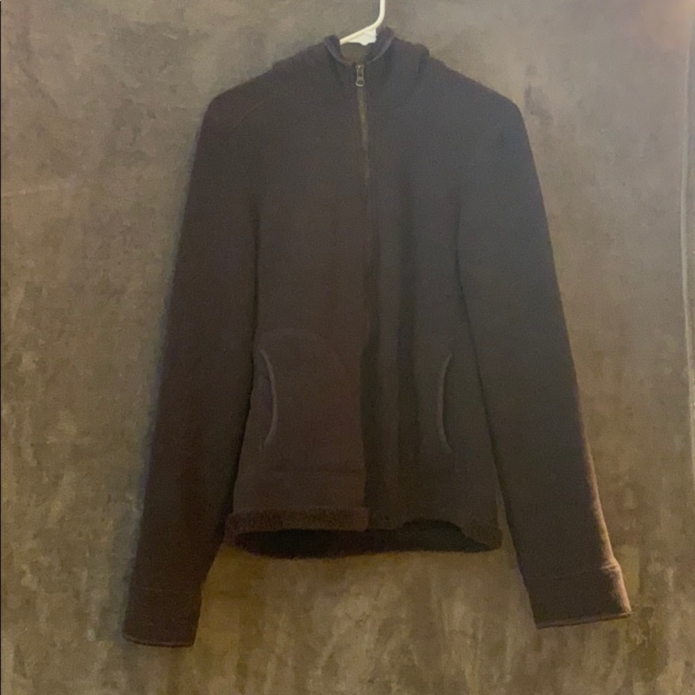 brown fuzzy hoodie